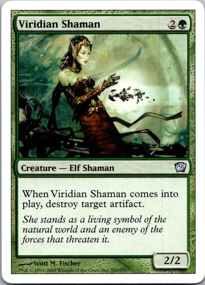 Viridian Shaman U 9ED #280 LP MTG Magic