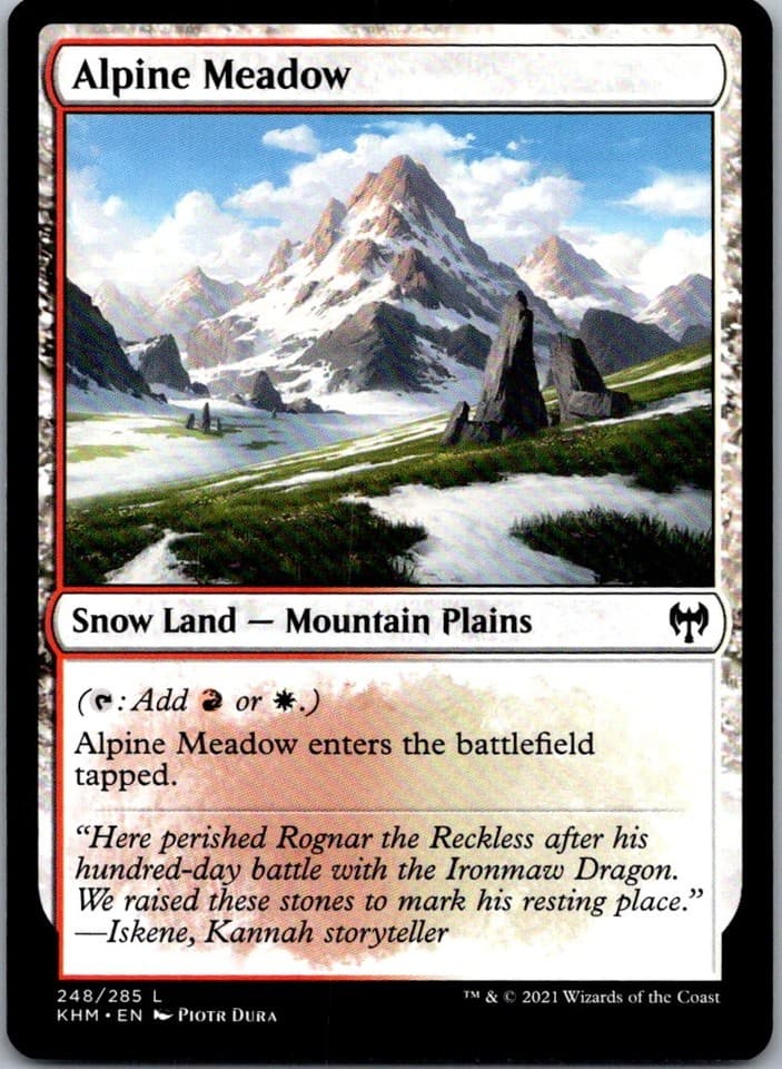 Alpine Meadow L KHM #248 NM MTG Magic