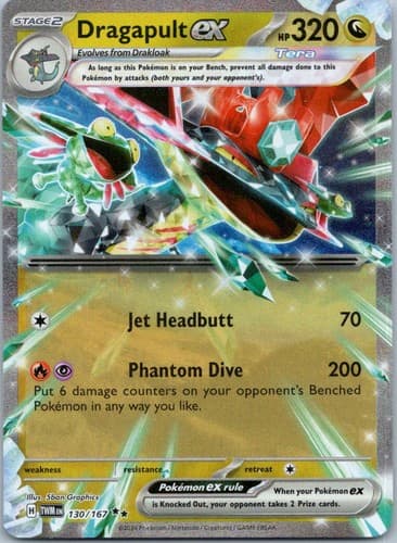 Dragapult ex Double Rare Prize Pack Series Cards 130/167 NM
