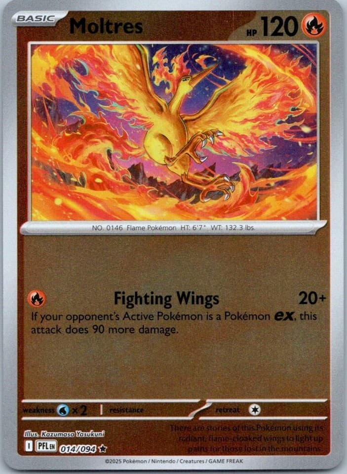 Moltres Rare ME02: Phantasmal Flames 014/094 NM