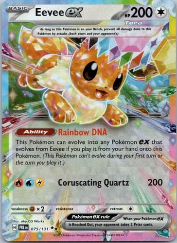 Eevee ex Double Rare SV: Prismatic Evolutions 075/131 NM