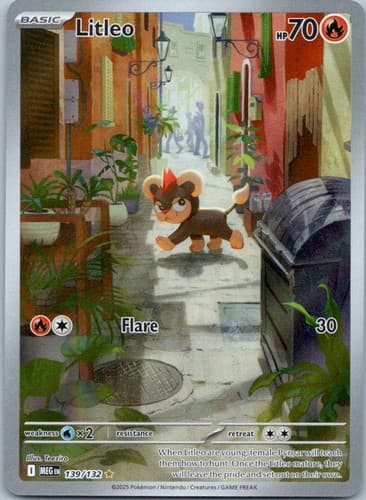 Litleo Illustration Rare ME01: Mega Evolution 139/132 NM