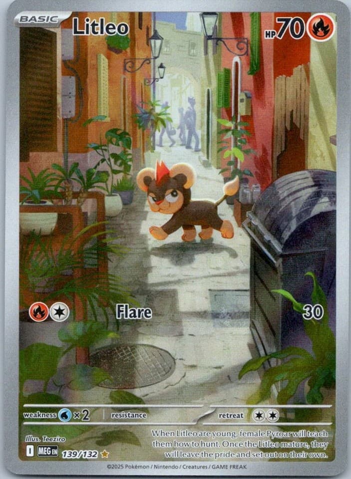 Litleo Illustration Rare ME01: Mega Evolution 139/132 NM