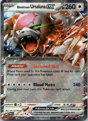 Bloodmoon Ursaluna ex Double Rare Prize Pack Series Cards 141/167 NM