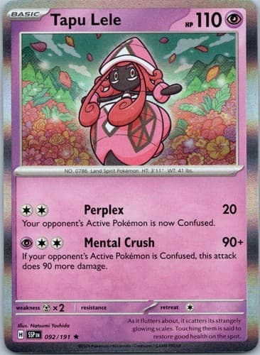 Tapu Lele Rare SV08: Surging Sparks 092/191 NM