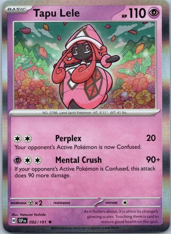 Tapu Lele Rare SV08: Surging Sparks 092/191 NM
