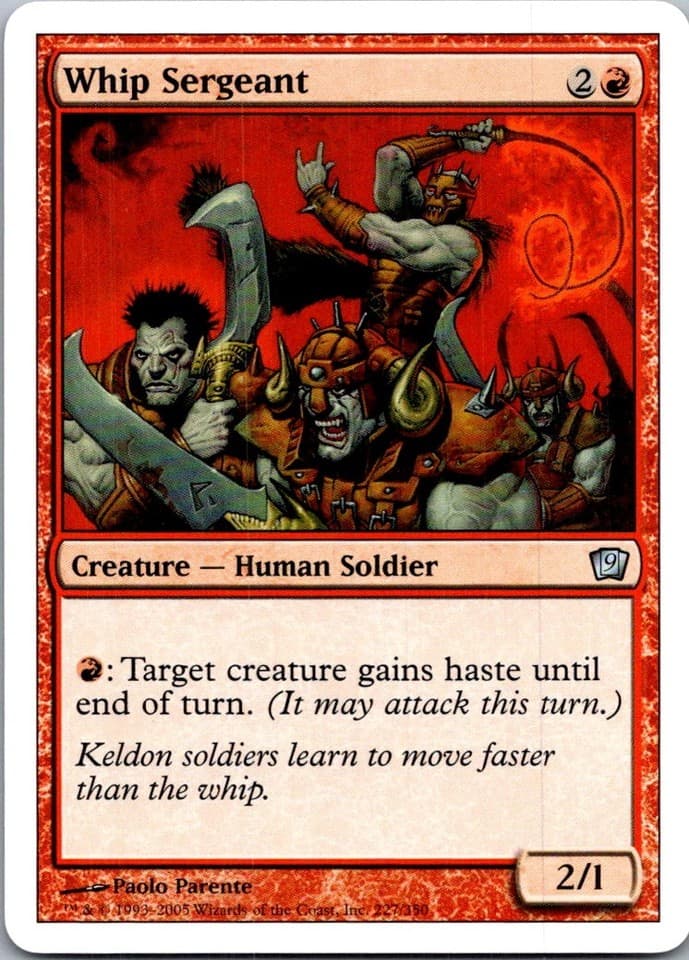 Whip Sergeant U 9ED #227 LP MTG Magic