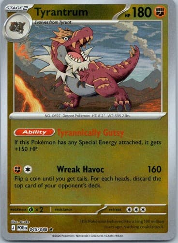 Tyrantrum Rare ME03: Perfect Order 045/088 NM