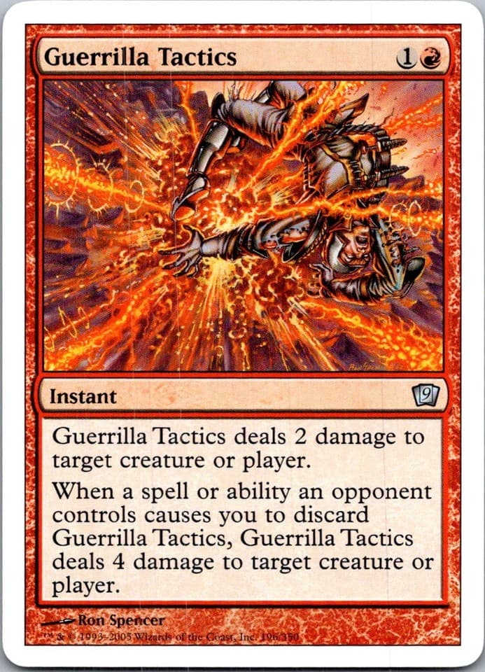 Guerrilla Tactics U 9ED #196 LP MTG Magic
