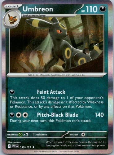 Umbreon Rare SV: Prismatic Evolutions 059/131 NM