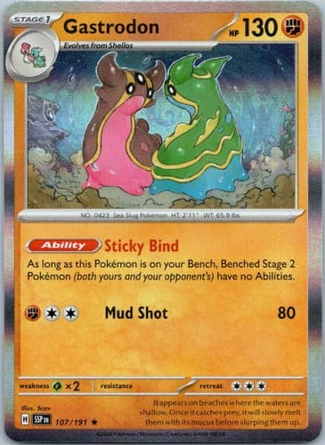 Gastrodon Rare SV08: Surging Sparks 107/191 NM