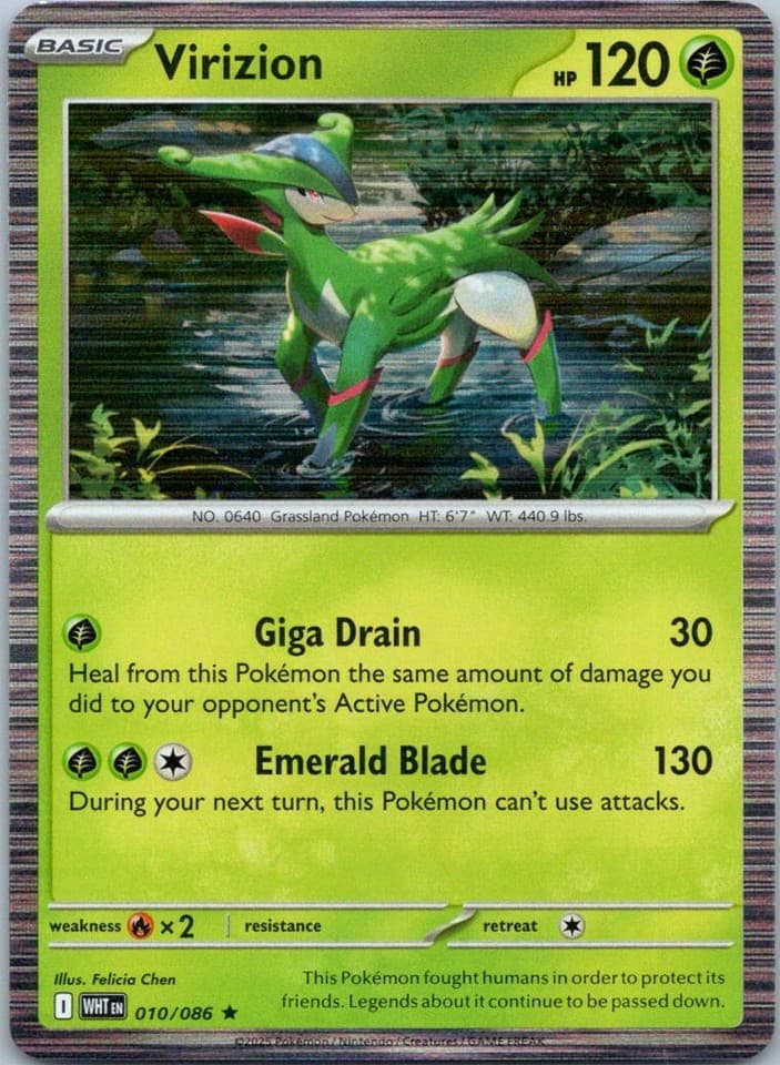 Virizion Rare SV: White Flare 010/086 NM