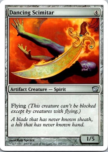 Dancing Scimitar U 9ED #292 NM MTG Magic