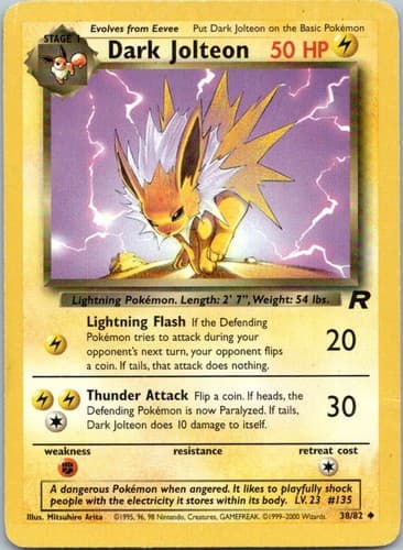 Dark Jolteon Uncommon Team Rocket 38/82 NM