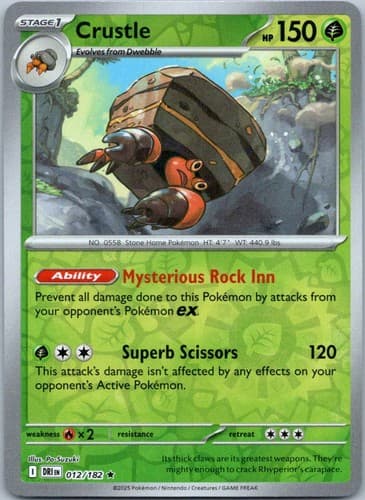Crustle Rare SV10: Destined Rivals 012/182 NM