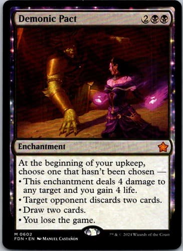 Demonic Pact M FDN #602 NM MTG Magic