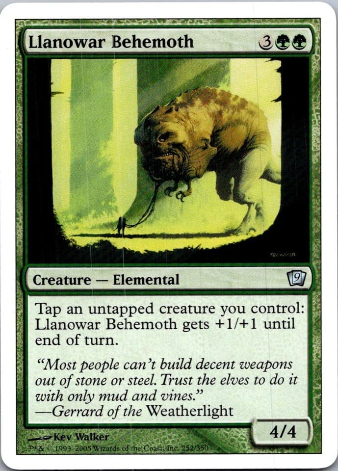 Llanowar Behemoth U 9ED #252 LP MTG Magic