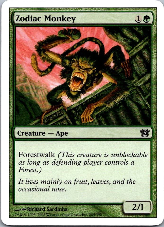 Zodiac Monkey C 9ED # NM MTG Magic