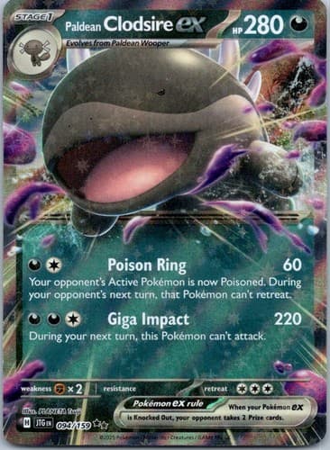 Paldean Clodsire ex Double Rare SV02: Paldea Evolved 130/193 NM