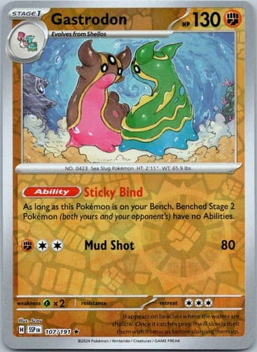 Gastrodon Rare SV08: Surging Sparks 107/191 NM