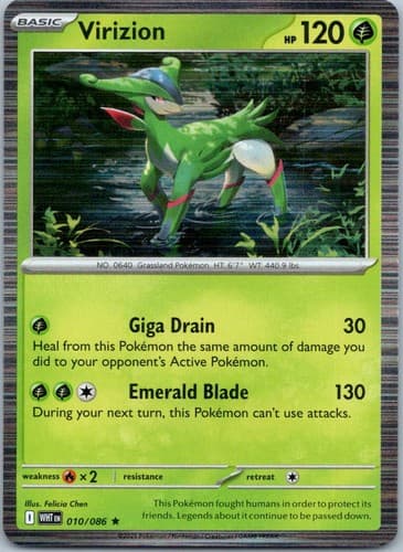 Virizion Rare SV: White Flare 010/086 NM