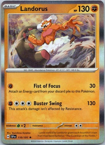 Landorus Rare SV08: Surging Sparks 110/191 NM