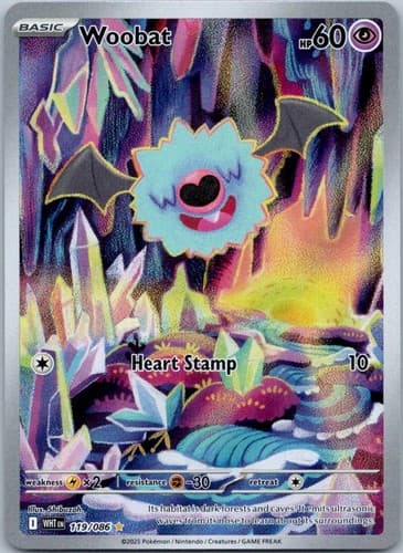 Woobat Illustration Rare SV: White Flare 119/086 NM