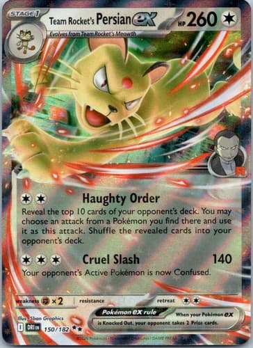 Team Rocket's Persian ex Double Rare SV10: Destined Rivals 150/182 NM