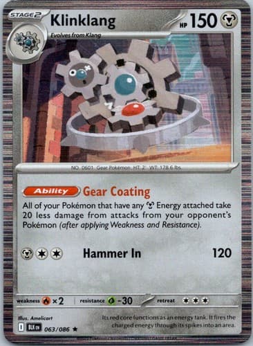 Klinklang (Poke Ball Pattern) Rare SV: Black Bolt 063/086 NM