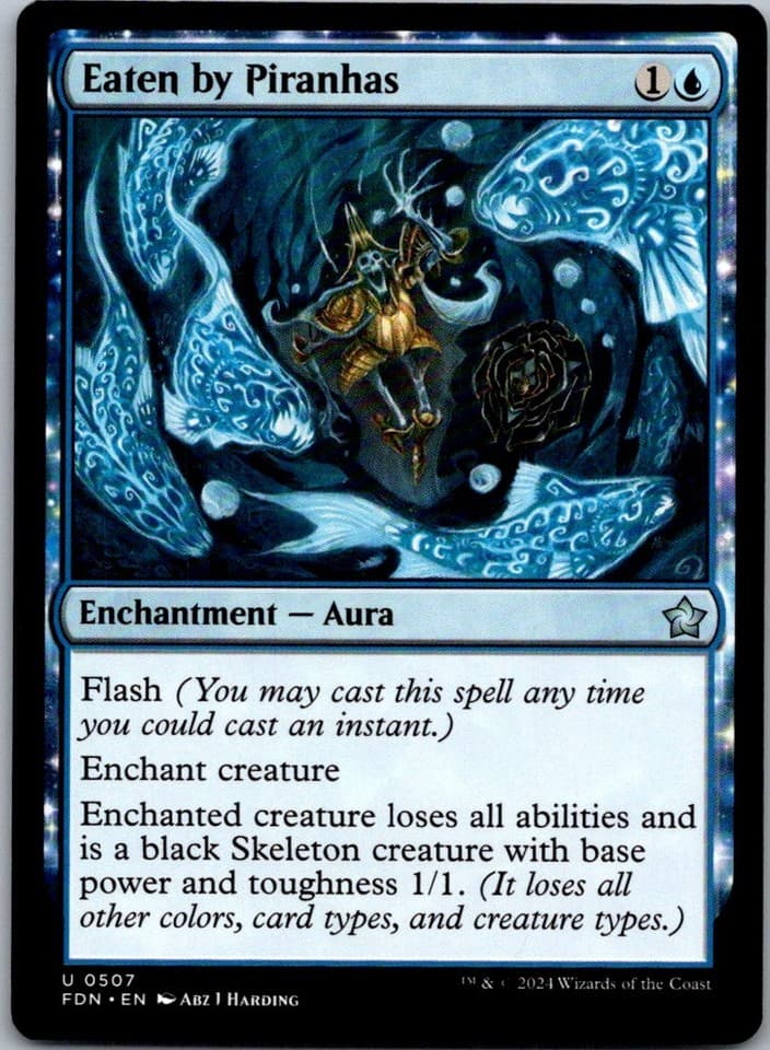 Eaten by Piranhas U FDN #507 NM MTG Magic