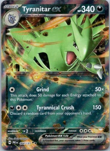 Tyranitar ex Double Rare SV: Prismatic Evolutions 064/131 NM