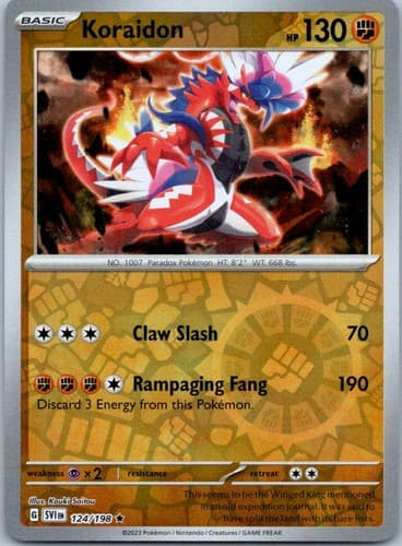 Koraidon Rare SV01: Scarlet & Violet Base Set 124/198 NM