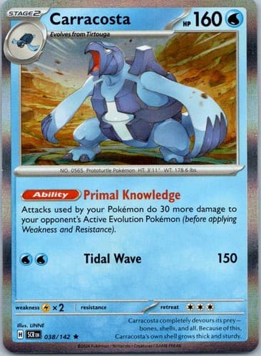 Carracosta Rare SV07: Stellar Crown 038/142 NM