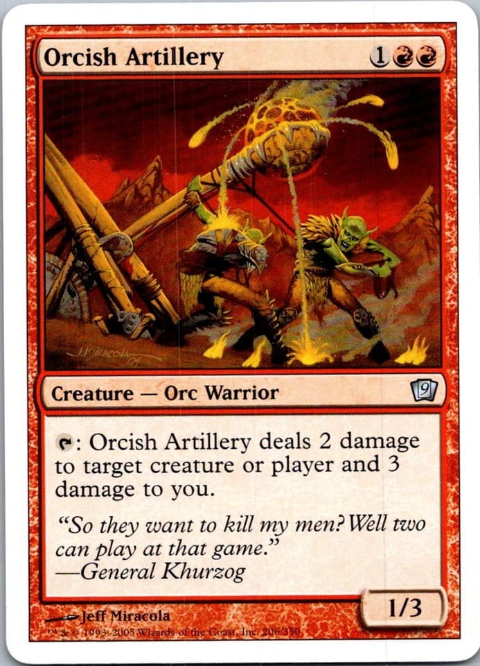 Orcish Artillery U 9ED #206 LP MTG Magic