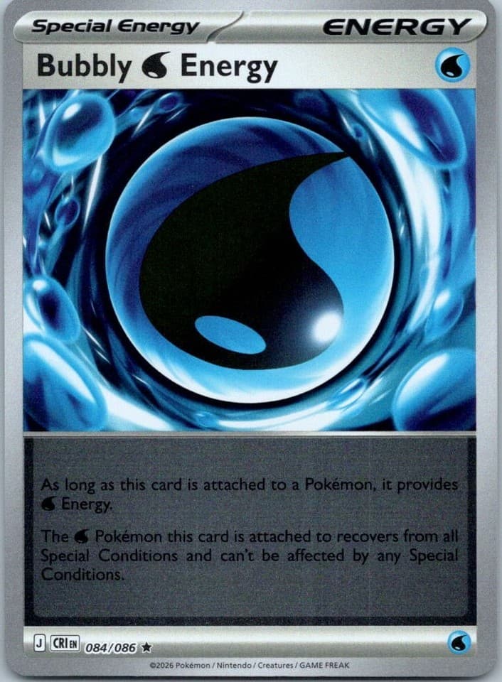Bubbly W Energy Rare ME04: Chaos Rising 084/086 NM