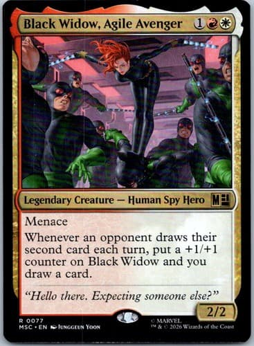 Black Widow, Agile Avenger R Commander: Marvel Super Heroes 77 NM