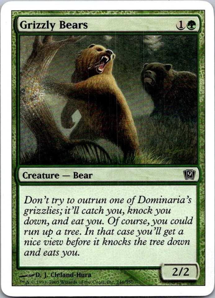 Grizzly Bears C 9ED #246 NM MTG Magic