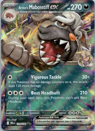 Arven's Mabosstiff ex Double Rare Prize Pack Series Cards 139/182 NM