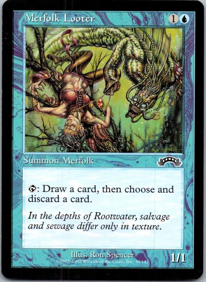Merfolk Looter C EXO #39 LP MTG Magic