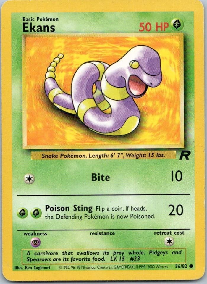 Ekans Common Team Rocket 56/82 NM
