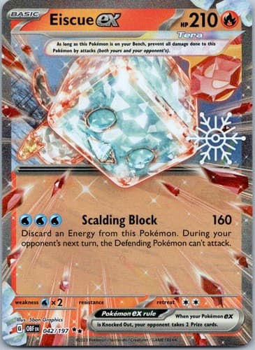 Eiscue ex Double Rare SV03: Obsidian Flames 042/197 NM