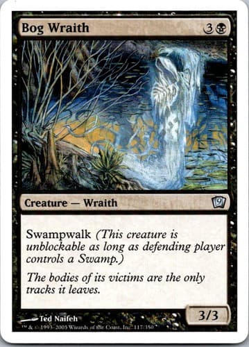 Bog Wraith U 9ED #117 NM MTG Magic