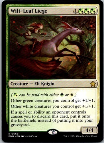 Wilt - Leaf Liege R SHM #245 LP MTG Magic