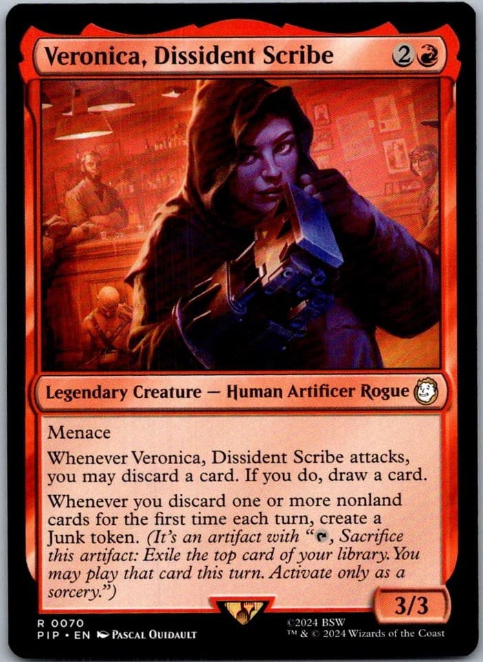 Veronica, Dissident Scribe R PIP #598 LP MTG Magic