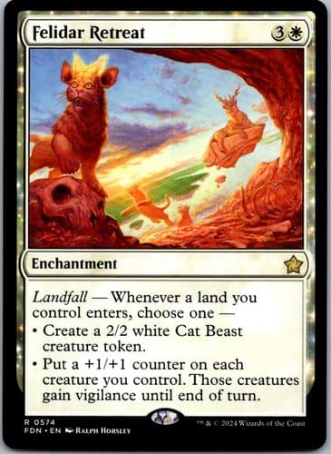 Felidar Retreat R FDN #574 NM MTG Magic
