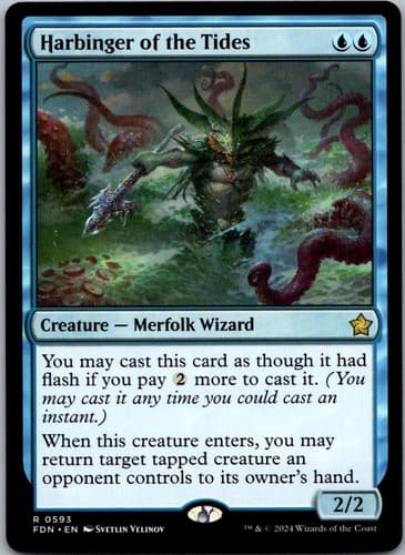 Harbinger of the Tides R FDN #593 NM MTG Magic