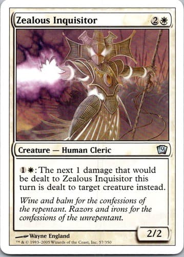 Zealous Inquisitor U 9ED #57 NM MTG Magic