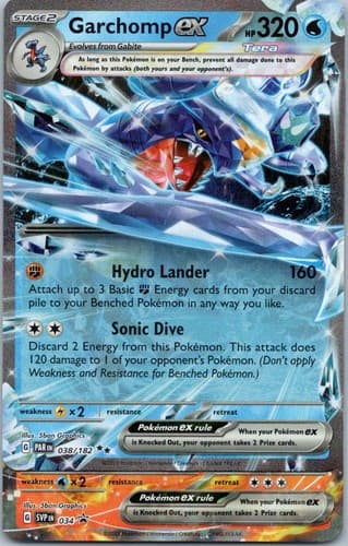 Garchomp ex Double Rare Prize Pack Series Cards 038/182 NM