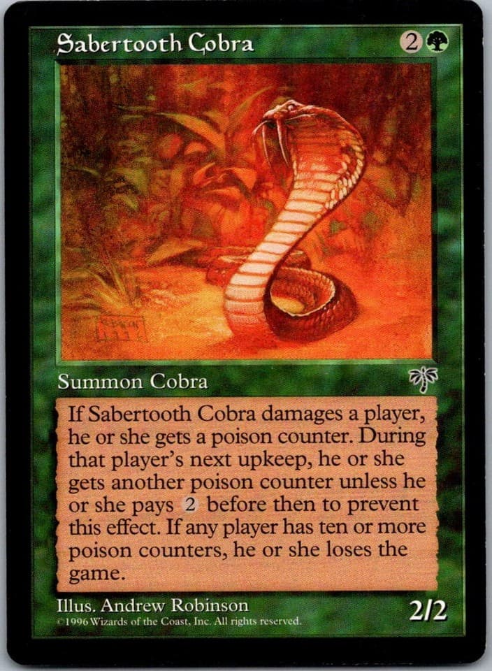 Sabertooth Cobra C MIR # NM MTG Magic