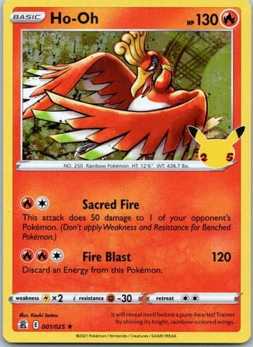 Ho - Oh Holo Rare Celebrations 001/025 NM